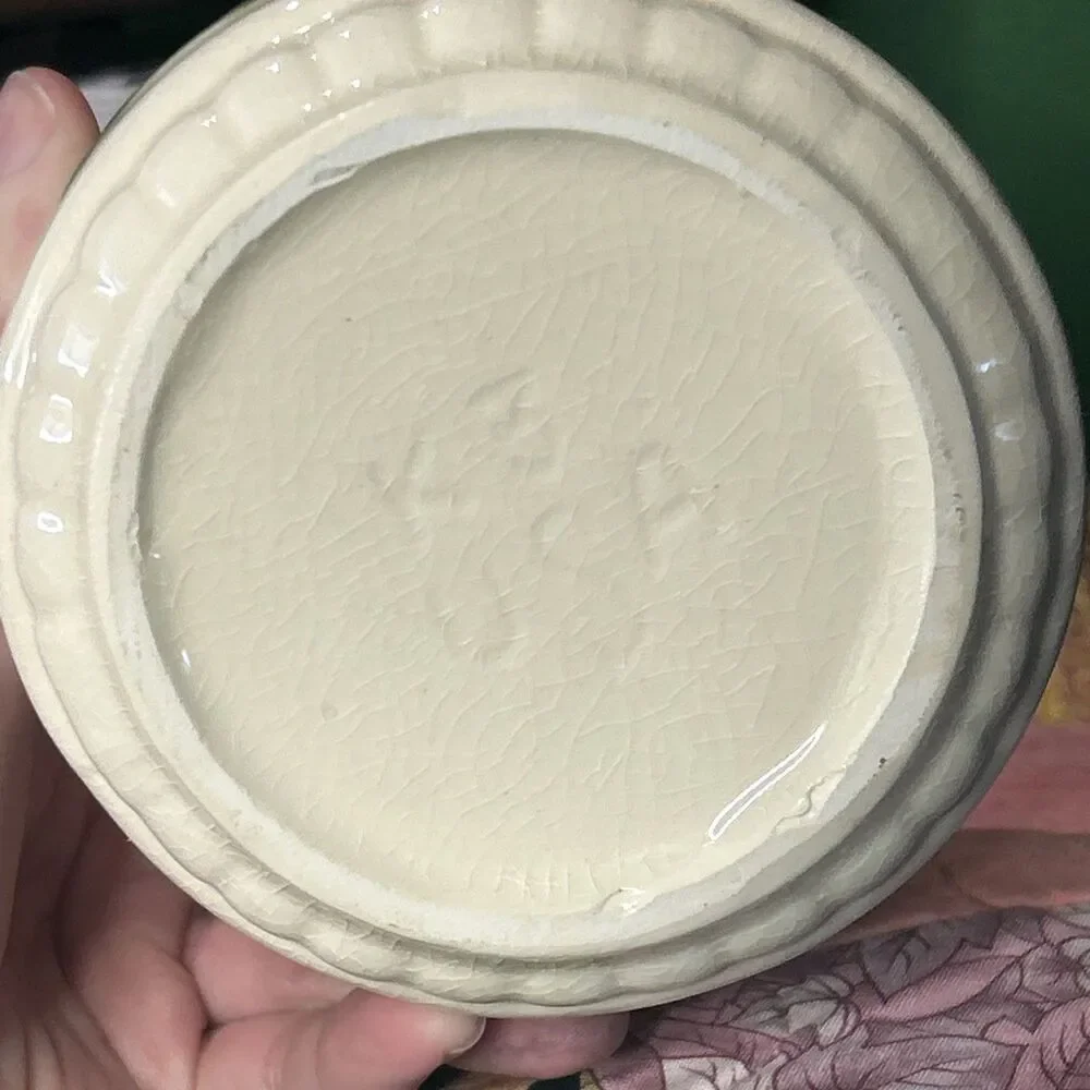 Vintage Brush McCoy Three Leaf Clover Small 5 Inch Canister